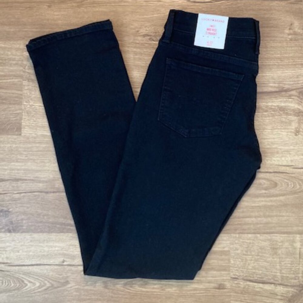 Lucky Brand Women's Sweet Mid Rise Straight Leg Black Denim Jeans Size 4/27R NWT